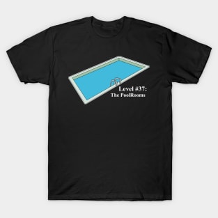 The Backrooms -The PoolRooms -White Outlined Version T-Shirt